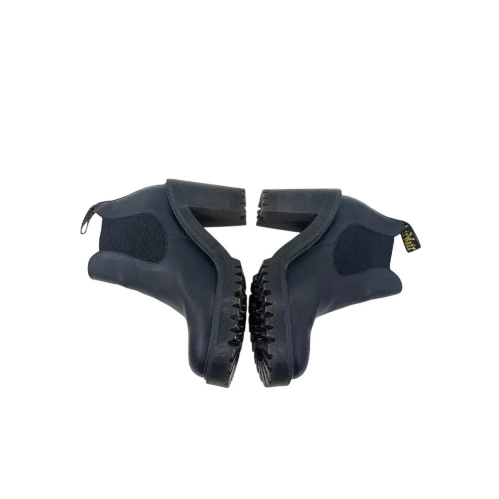 Dr. Martens Hurston Black Leather‎ Heeled Chelsea Boots Womens 8 AW004